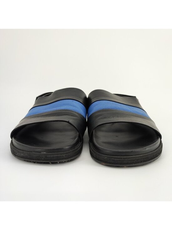 Marni Fussbett Men\'s Size 11 US Sandals Black Genuine Calfskin Leather Casual